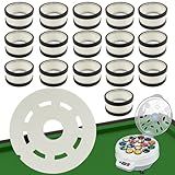 HEIOOM Billiard Ball Cleaning Machine Wool Ring 16 Billiard Ball Cleaner Wool Circle 1 Sheet of Cleaner Felt Long Service Life for Pool Ball Cleaning Machine Replacement Spare Parts
