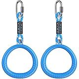 Dolibest 2 Pack of Ninja Gymnastic Rings, Monkey Ring Outdoor Backyard Ninja Accessories Set, Obstacle Course for Training for Teens,1000LB Capacity