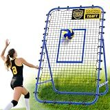 7x4 FT Volleyball Rebounder Net，Ultimate Training Equipment for Volleyball & Lacrosse，Enhanced Bouncing System for Volleying, Bumping, Spiking Drills，Multiple Adjustable Rebound Angles