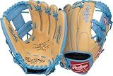 Rawlings | Select Pro Lite Series Francisco Lindor Youth Baseball Glove | 11.5" | Right Hand Throw | Camel/Columbia Blue