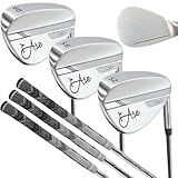ASE Premium Forged Golf Wedge 3 Piece Set - Full Face Grooves + Milled Face Golf Wedges for Men 52 56 60 Degree Set Corded Grip for Increase Control and Comfort