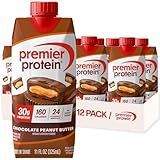 Premier Protein Shake, Chocolate Peanut Butter, 30g Protein, No Added Sugar, 24 Vitamins & Minerals to Support Immune Health, 11 fl oz, 12 Pack