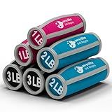 Serenilite Hand Weights for Women & Men Soft Dumbbell Walking Hand Weight Sets - Comfortable Secure Neoprene Dumbbells with Straps for Walking Running Cardio Workout Physical Therapy