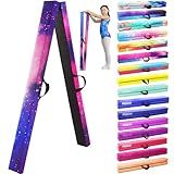 FC FUNCHEER 8FT Folding Balance Beam -Gymnastics Floor Beam - Gymnastics Equipment- Anti-Slip Bottom - Suede Cover - Carry Bag for Kids/Adults Home & Gym Center