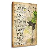 Vintage Tennis Poster Inspirational Quotes Wall Decor Framed Art Today is a Good Day Motivational Pictures Canvas Abstract Artwork Painting for boys Room Framed (12x18inch)