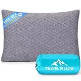 1 MIDDLE ONE Travel Pillow for Sleeping Camping, Memory Foam Small Pillow with Breathable Cover for Backpacking, Airplane, Car (15.5 X 12 Inch)
