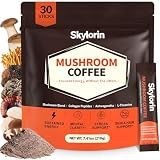 Skylorin 30 Sticks Mushroom Coffee with 7 Mushrooms & 3000mg Collagen
