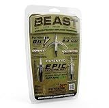 Bowmar Archery Beast Broadheads, World's Fastest Deploying Broadhead, Patented Technology, Sharpest Penetrating Machanicals (125 Grain (2.0" Cut))