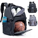VIGEGARI Basketball Backpack with Ball & Shoes Compartment Large Sports Training Equipment Bags for Adults, Youth
