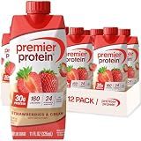 Premier Protein 30g High Protein Shake, Strawberries & Cream, 12 Pack