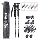 Telescopic Trekking Poles for Hiking, Anti-Shock Nordic Walking Sticks