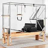 Pilates Reformer, Reformer Pilates Machine with Cadillac Trapeze Table/Tower & Mat, Quick-Assembly Studio Grade Pilates Reformer Machine, Pilates Equipment with Sitting Box, Jump Board for Home&Studio