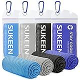 Sukeen 4 Pack Cooling Towels (40"x12"), Cooling Neck Wraps, Ice Towel, Soft Breathable Chilly Towel,Microfiber Towel for Yoga,Sport,Running,Gym,Workout,Camping,Fitness,Workout & More Activities