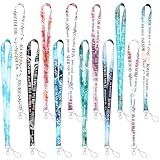 Motipuns 24 Pcs Thank You Gifts Lanyard Bulk for ID Badge Employee Appreciation Gift Keychain Inspirational Lanyards for Teacher (Marble)
