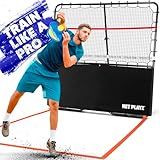 Pickleball Rebound Net Training Equipment Aid, Adjustable Angle & Easy Setup - Perfect Your Forehands Backhands Dinks Volleys Accuracy Coordination Kitchen Control