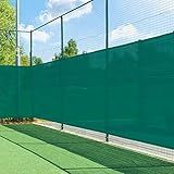 Vermont Tennis Court Privacy Screen – 90% Shade | 6’ x 60 or 6’ x 40’ Tennis Court Wind Screen Shade Cover – Green, Navy or Black [Optional Logo] (Without Logo, Green, 40ft x 6ft)