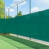 Vermont Tennis Court Privacy Screen – 90% Shade | 6’ x 60 or 6’ x 40’ Tennis Court Wind Screen Shade Cover – Green, Navy or Black [Optional Logo] (Without Logo, Green, 40ft x 6ft)