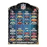 Party Animal NFL Football Magnetic Standings Board, Vintage Wall Decor, with 32 Team Magnets for Interactive Tracking Throughout the Season