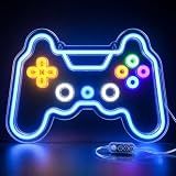 Welltodo Gaming Neon Sign, Motion Sensor Dimmable Gaming LED Lights for Wall Gamer Room Decor, Neon Signs for Boys Bedroom, Cool Gaming Lamp, Perfect Birthday Gifts for Boys Gamers Ideal Party Decoration & for Teen.