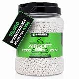 Aim Green Biodegradable Airsoft BBS, Premium-Grade 6mm Airsoft BBS, 20g, 25g, 32g, 36g, 40g, 2,500, 5,000, 10,000 Count
