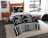 Northwest NFL Las Vegas Raiders Unisex-Adult "Rotary" Bed in a Bag Set, Twin, Rotary