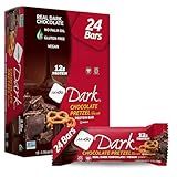 NuGo Dark Chocolate Pretzel with Sea Salt, 12g Protein Bar, Vegan, Gluten Free, Non-GMO, Kosher Pareve, 24 Count