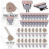 Zeyune You Rock Enamel Pins Employee Appreciation Gifts Bulk You Rock Gifts for Coworkers Office Staff Work Team Teacher Funny Employee of The Month Lapel Pin Thank Cards Bags(20 Sets,Classic)