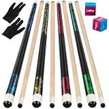 LOTKEY Pool Cue Sticks for Adults,Super Straightened Up 58'' 18 19 20 21 oz Billiard Cues 6A Canadian Maple Tacos De Billar Profesional Set of 4/3/2/1 House Bar Pool Que Table Beginner Pool Queue