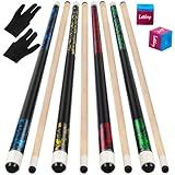 LOTKEY Pool Cue Sticks for Adults,Super Straightened Up 58'' 18 19 20 21 oz Billiard Cues Canadian Maple Tacos De Billar Profesional Set of 4/3/2/1 House Bar Pool Que Table Beginner Pool Queue