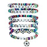 OHOME Soccer Mom Essentials - 6 Pack Soccer Bracelets | Soccer Party Favors - 2026 World Game Cup Merchandise Jewelry Accessories Outfits for Women Men - Soccer Gifts for Fans Players Coaches Team