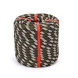 1/2 in x 100Ft Static Polyester Arborist Rope, ASTM F2116 Certified 9000Lbs MBS 48 Strands Bull Rope for Climbing Tree Swing Pulling Sailing