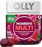 OLLY Women's Multivitamin, Supports Overall Wellness,* Biotin - 90 Count