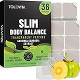 TOLEVITA Slim Body Patches – 36 Transparent Patches with Garcinia Cambogia, Cinnamon, L-Glutamine & Vitamin B Complex - for Daily Wellness, Active Lifestyles & Energy, Gym, Fitness