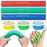 FitBeast Flex Therapy Bars and Therapy Putty Set, Hand Therapy and Grip Strength Training for Finger, Wrist & Forearm Exercise