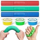 FitBeast Flex Therapy Bars and Therapy Putty Set, Hand Therapy and Grip Strength Training for Finger, Wrist & Forearm Exercise