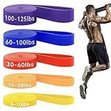 HAPBEAR Pull Up Assistance Bands - Pull Up Bands - Resistance Bands - Exercise Bands Resistance Bands Set - Workout Bands for Working Out, Stretching, Muscle Training - Colorful (5-125LBS)