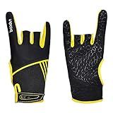 URTERYSER Non-Slip Bowling Gloves Grip Protective Gloves SemiFinger Instruments Sports Gloves Comfort Bowling Accessories Left and Right Handed Bowling Gloves