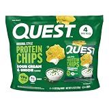Quest Nutrition Sour Cream & Onion Protein Chips, 19g Protein, 4 Count