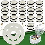 HEIOOM Billiard Ball Cleaning Machine Wool Ring 16 Billiard Ball Cleaner Wool Circle 1 Sheet of Cleaner Felt Long Service Life for Pool Ball Cleaning Machine Replacement Spare Parts