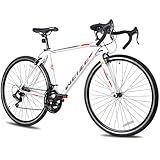 WEIZE Road Bike, 700C Wheel City Commuter Bicycle, Shimano 14 Speed Drop Bar, Racing Adult Bike with Caliper Brakes, High-Carbon Steel Hybrid Bikes, Urban Adult Bicycle for Men and Women(White)