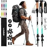TrailBuddy Trekking Poles – Lightweight 7075 Aluminum Hiking Poles for Women, Men & Seniors – Collapsible Walking Sticks for Travel, Trails & Balance
