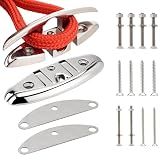 Racewill 2 Pack 5 Inch Boat Folding Cleats, 316 Stainless Steel Dock Cleats