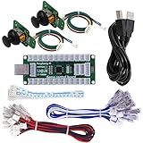 SJ@JX Arcade Game Controller USB Encoder Board Gamepad LED Microswitch Button Analog Joystick Flying Stick for Nintendo Switch PC PS3 Retropie Raspberry Pi