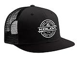 Koloa Surf Thruster Logo Mesh Back Trucker Hat in Black with White Logo