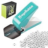 MageRabbit Dart Flight Hole Punch Tool, Dart Flight Hole Punch with 100 Metal O Rings, Dart Accessories Puncher for PET Flights,Dart Flight Punch Tool (Blue)