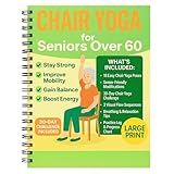 Chair Yoga for Seniors Over 60 Book & Chart – 30-Day Challenge, Gentle Seated Yoga Guide, Chair Yoga for Weight Loss & Flexibility, Senior Chair Exercises for Women & Men, 8.5x11" Book on Chair Yoga