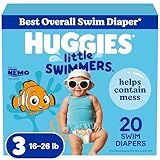 Huggies Little Swimmers Disposable Swim Diapers, Size 3 (16-26 lbs), 20 Ct