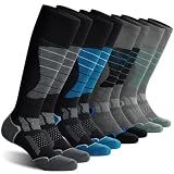 CS CELERSPORT Unisex Wool Ski Socks for Snowboard 4 Pairs,L,Multicolor