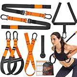 Home Resistance Training Kit, Suspension Trainer Straps with Adjustable Extension, Door Anchor, and Carry Bag – Strength Training Equipment for Full Body Bodyweight Workouts at Home or Outdoors