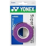 Yonex Overgrip Super GRAP 3 Pack - Tennis, Badminton, Squash - Choice of Colors (Purple)